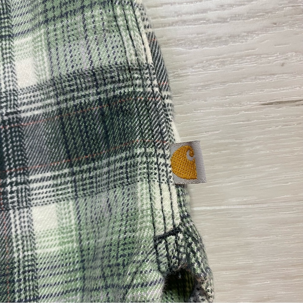 Carhartt Green Plaid Button Down Shirt - Picture 9 of 14